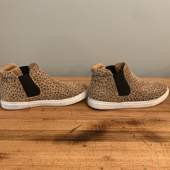 Leopard Print High Tops Slip On Size 7 - Picture 3 of 5